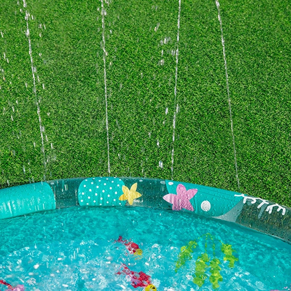 Trade Shop - Tappetino Splash Con Getti D'acqua Effetto Fontana Fondale Marino 165 Cm 52487 -