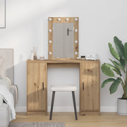 Toeletta con Luci LED in Rovere Artigianale 102x33x135 cm