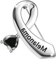 Cadeau per l'Awareness del Melanoma Cintura con Fili Neri per Superstiti alla Dermatite Maligna