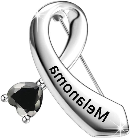 Cadeau per l'Awareness del Melanoma Cintura con Fili Neri per Superstiti alla Dermatite Maligna