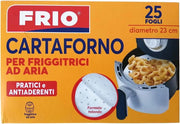 FRIO CARTA FORNO QUADRATA PER FRIGGITRICI AD ARIA DA 23 CM 25 PEZZI