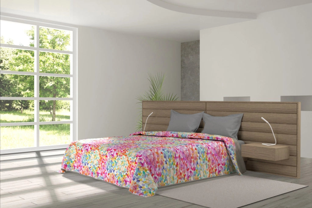 Trapuntino Singolo Doubleface con Stampa Spring