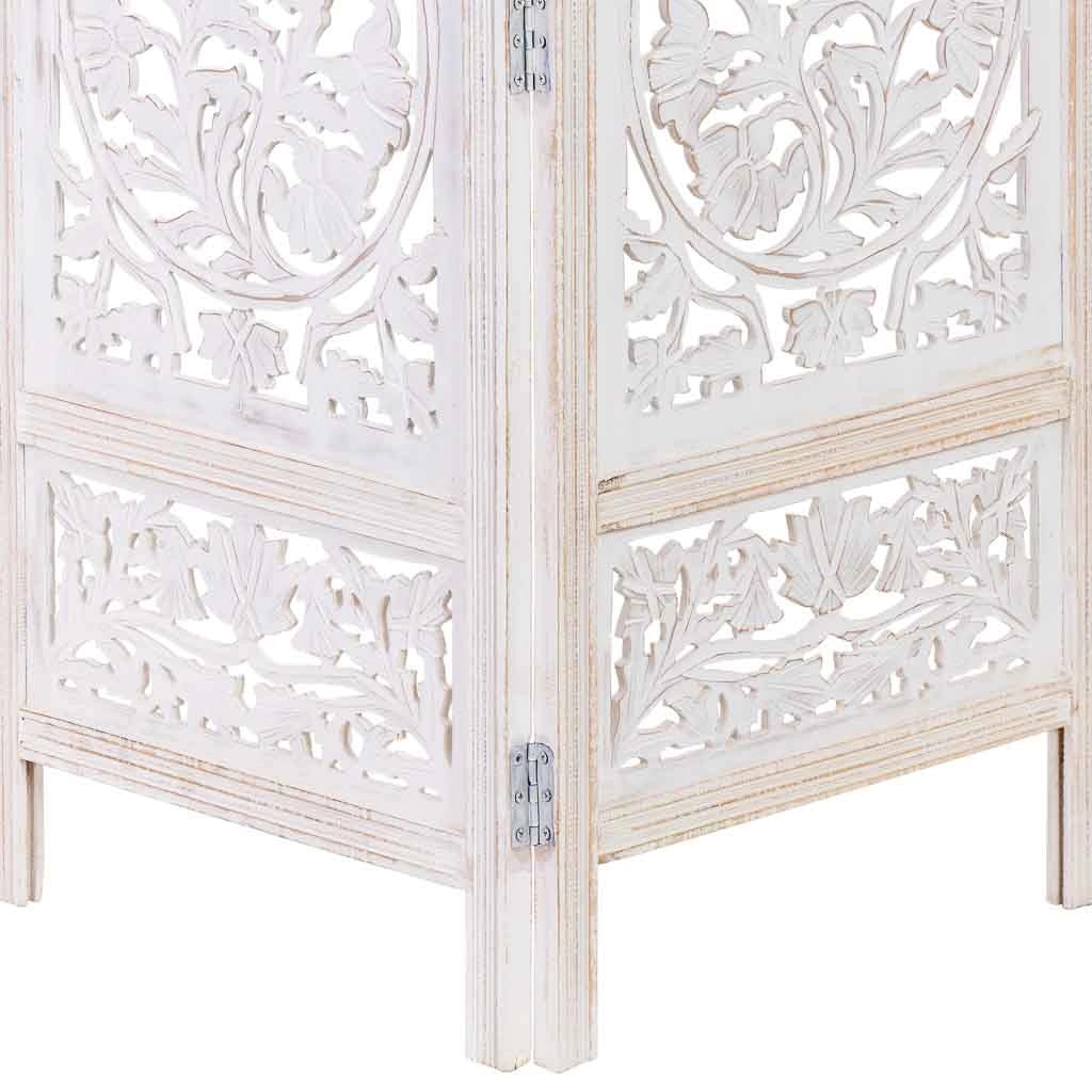 Paravento in legno intagliato a mano 50(x4) x 3 x 183h cm