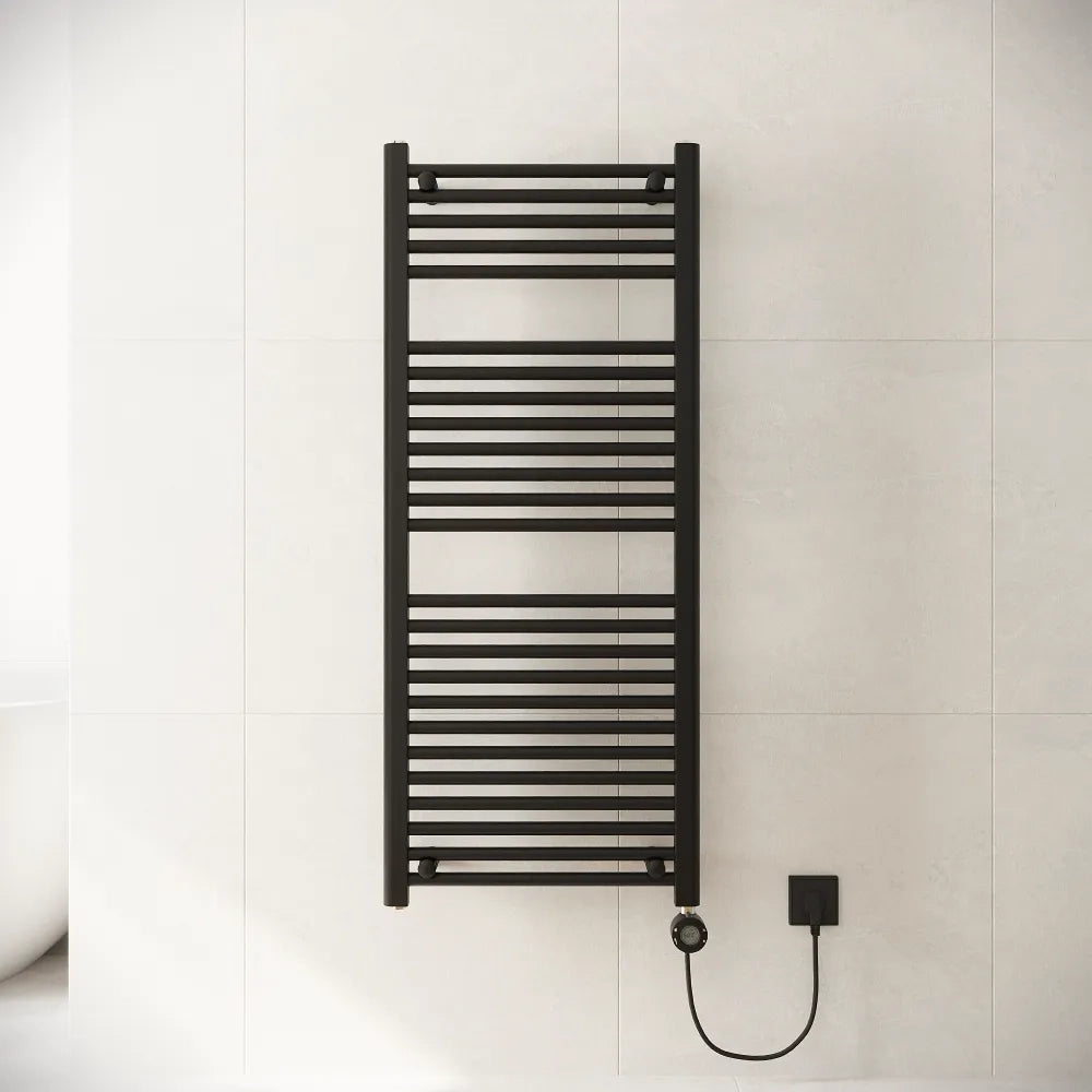Termoarredo elettrico 1200x500 nero opaco interasse 450 | Polaris