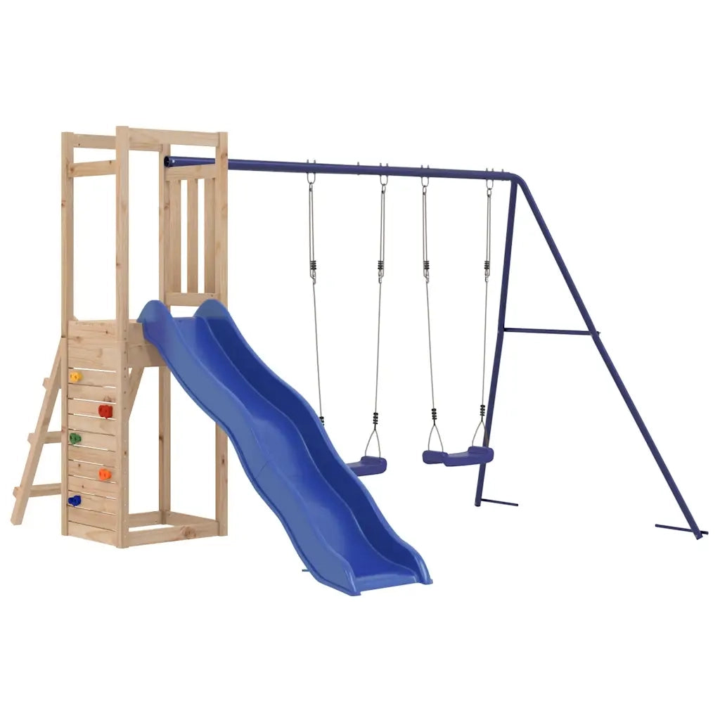 Set da Gioco da Esterno in Legno Massello di Pino CFW7874952
