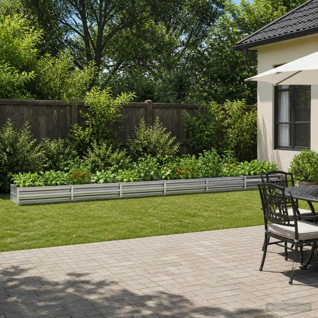 Letto rialzato da giardino Argento 480 x 40 x 24 cm 8006368