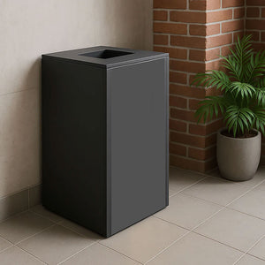 Pattumiera per Raccolta Differenziata 1 Scomparto Capacità 100 lt 45x50x80 cm in Acciaio Antracite