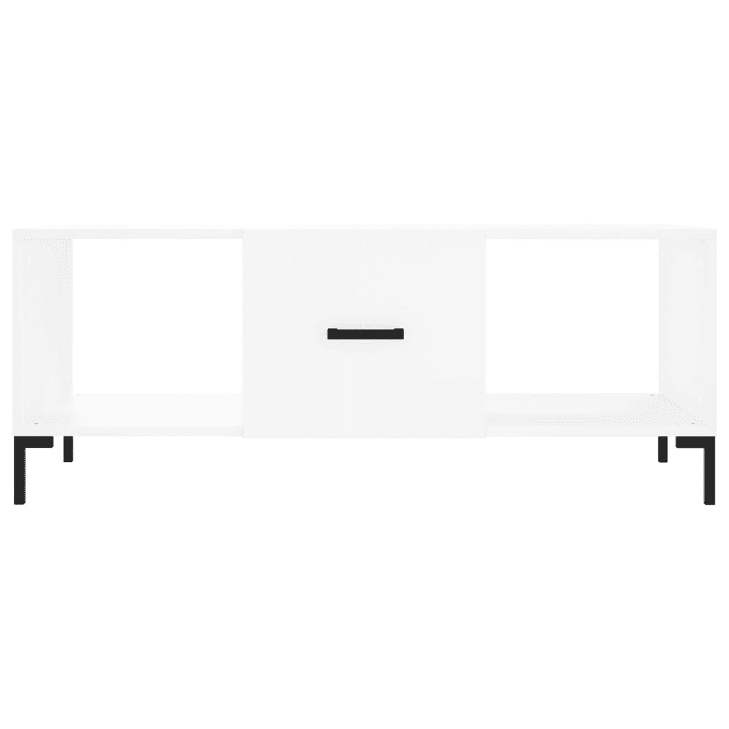 Tavolino da Salotto-Tavolino da soggiorno-Tavolo Bianco 102x50x40 cm in Legno Multistrato 842313