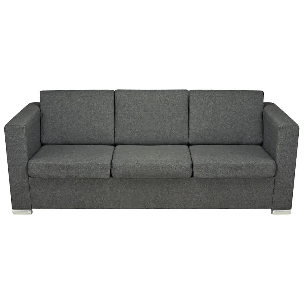 2 Pz Set di Divani in Stoffa Grigio Scuro 274214