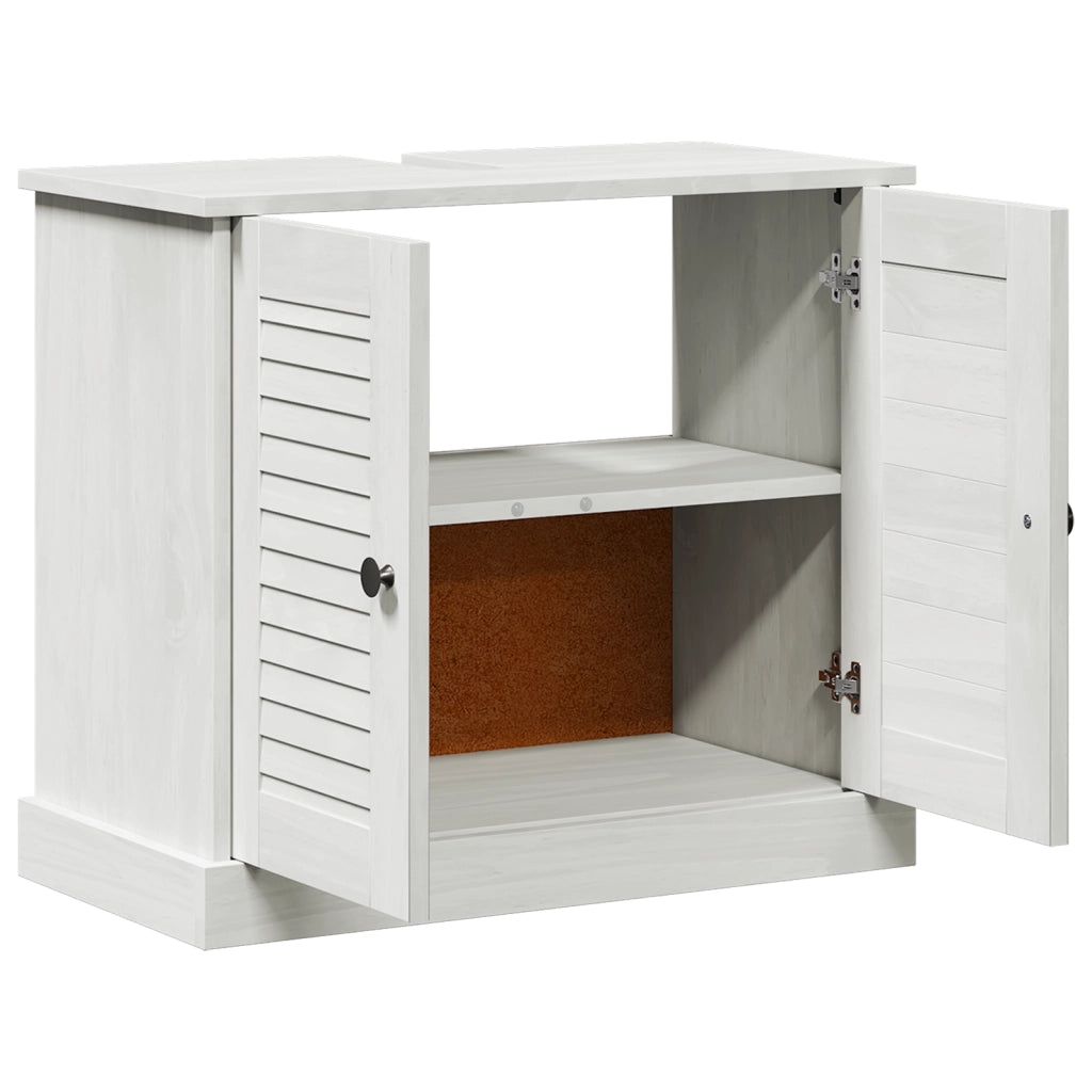 Mobile da Lavabo "VIGO" con Ante 67.5x34x59 cm Legno Massello di Pino