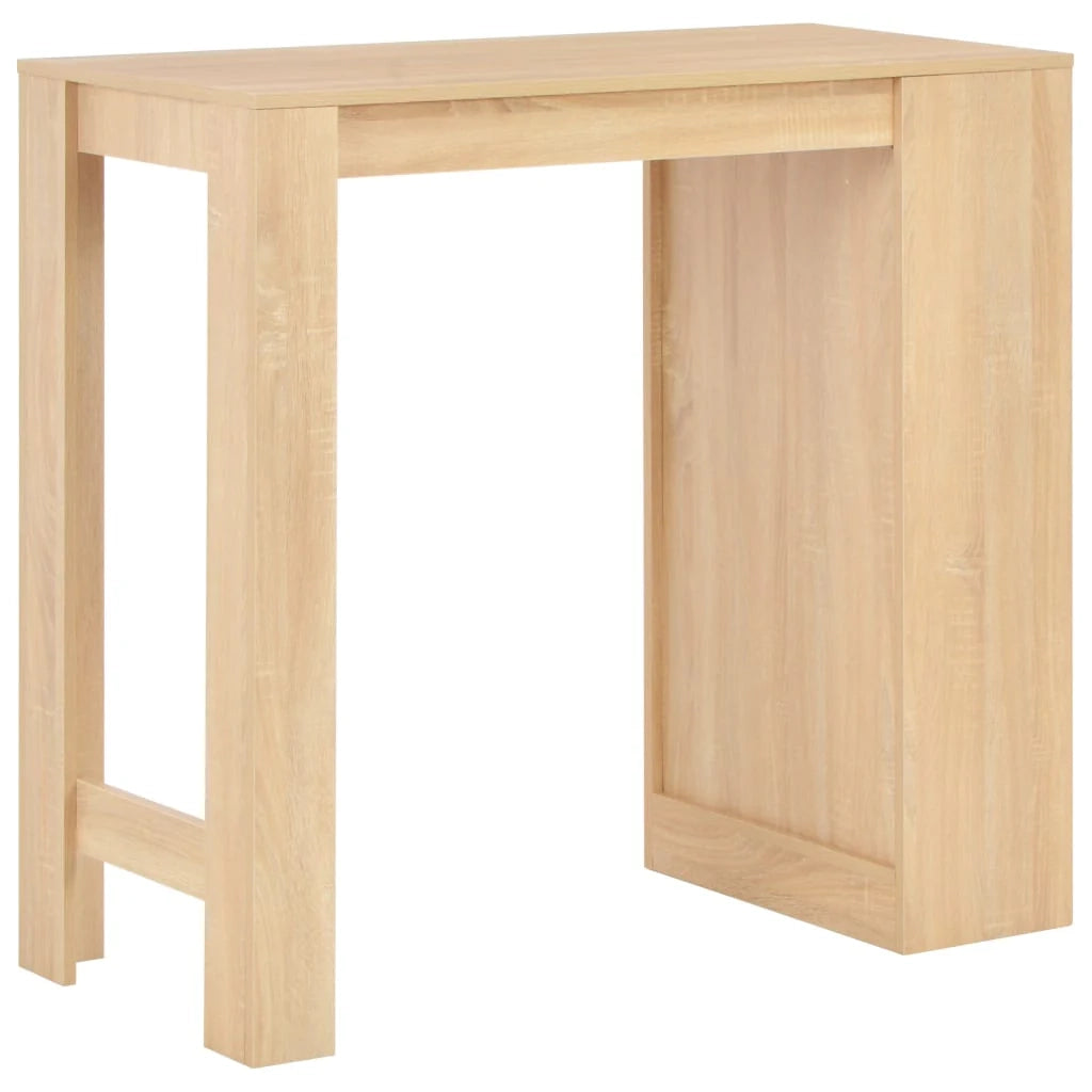 Tavolo alto da bar/bistrot con ripiano rovere 110 cm rettangolare beige 0902054