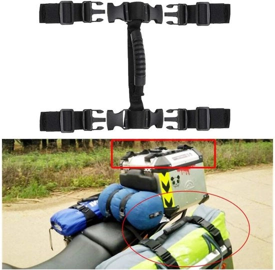 Sella Premium - Sella di stoccaggio per motocicletta con manubrio e fissaggio per BMW e KTM - Accessorio di viaggio duraturo e pratico con ampio spazio di stoccaggio - Aggiunta ideale per gite avventurose con la motocicletta