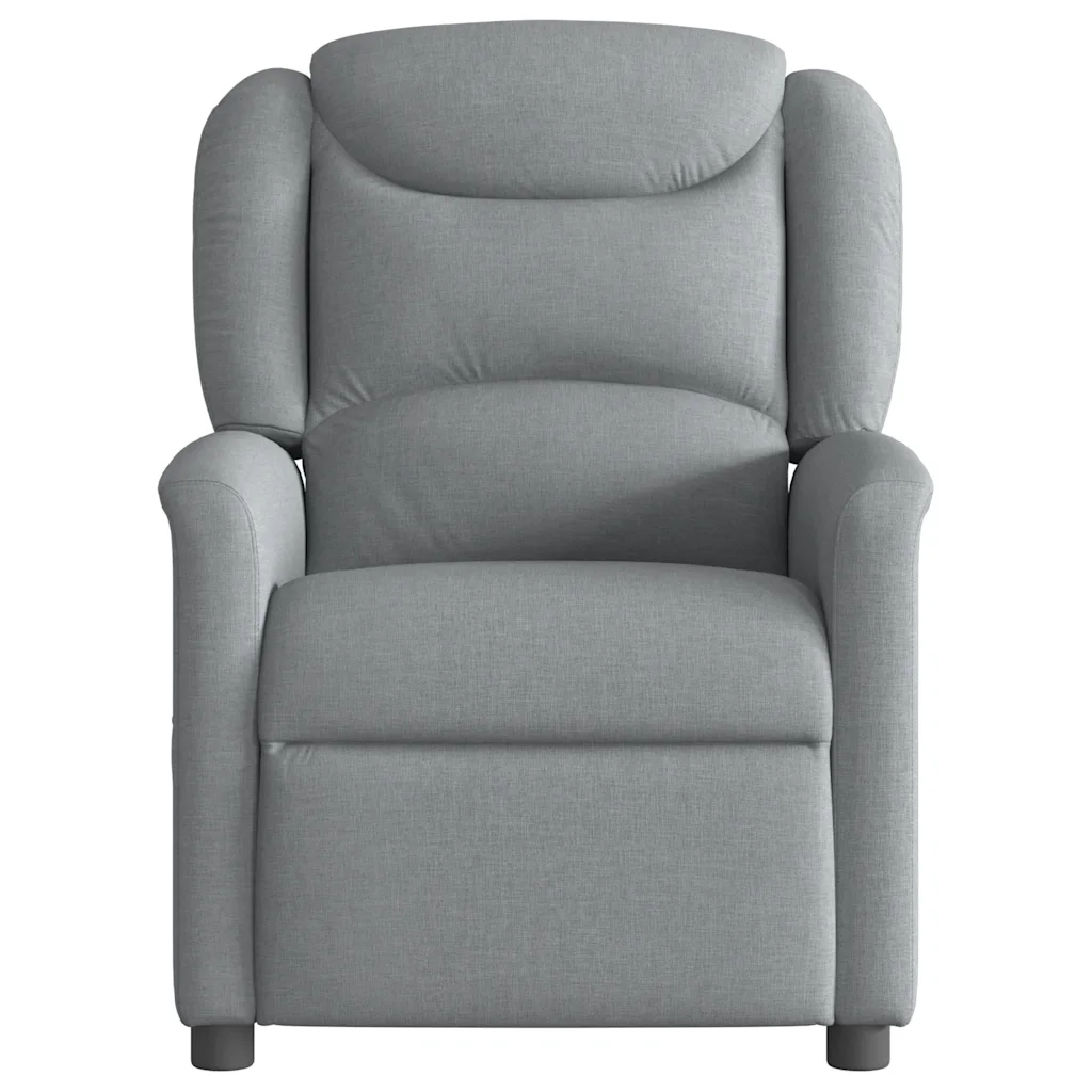 Divano Sedia-Poltrona Reclinabile in Tessuto Grigio Chiaro 276846