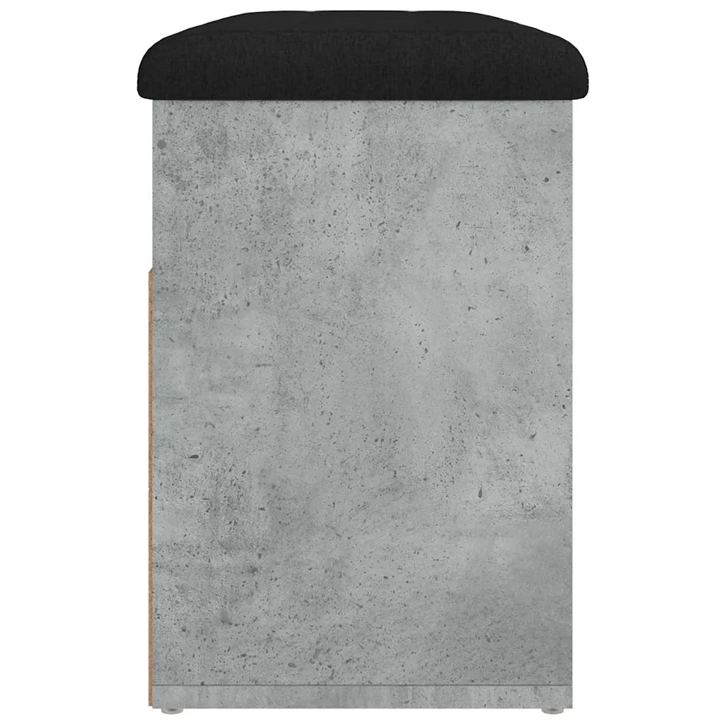 Panca per Scarpe Grigio Cemento 82x32x45,5cm Legno Multistrato 835029