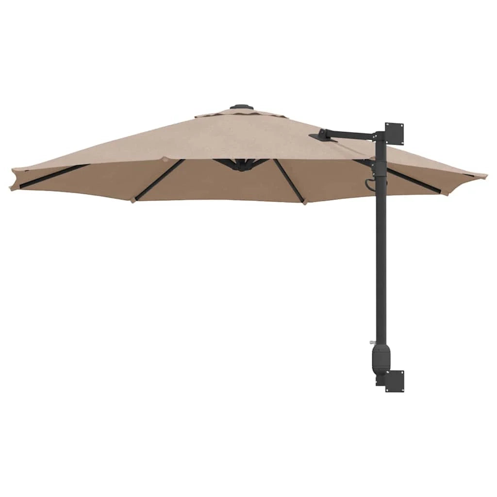 Ombrellone da giardino inclinabile dal design moderno per uso esterno 248 x 248 x 148 cm poliestere color tortora 02_0058629