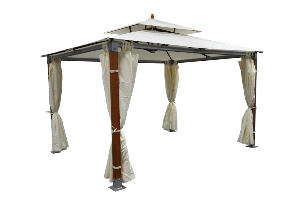 Gazebo da giardino 3x4 in legno-alluminio - Porto Rico - GA13PRPL
