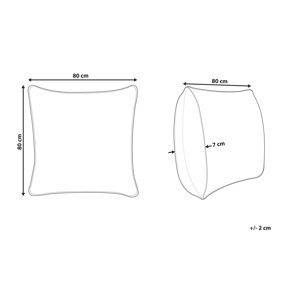 Cuscino alto da letto Rivestimento in cotone premium Imbottitura in piuma e piumino Bianco 80 x 80 cm premium