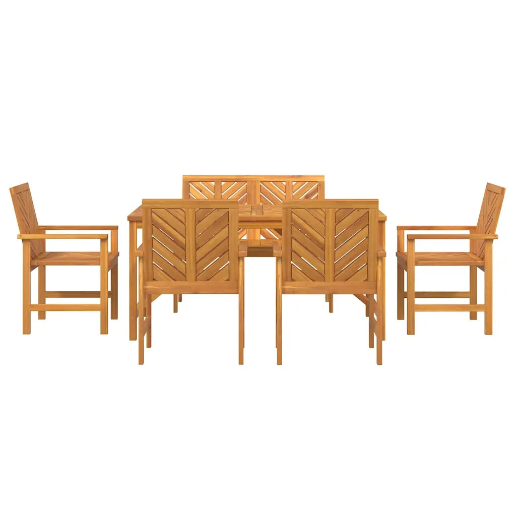 Set da Pranzo per Giardino 6 pcs Marrone 3154110