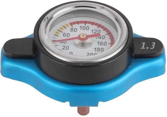 Termometro radiatore aloggio in alluminio - Lekvrij - Termometro di temperatura - Gomma silicone - Materiale di alta qualità - Chiusura automatica - Dose di refrigerante