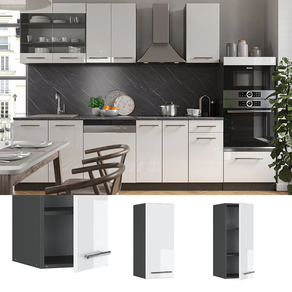 Vicco Pensile da cucina Bianco lucido 30 cm