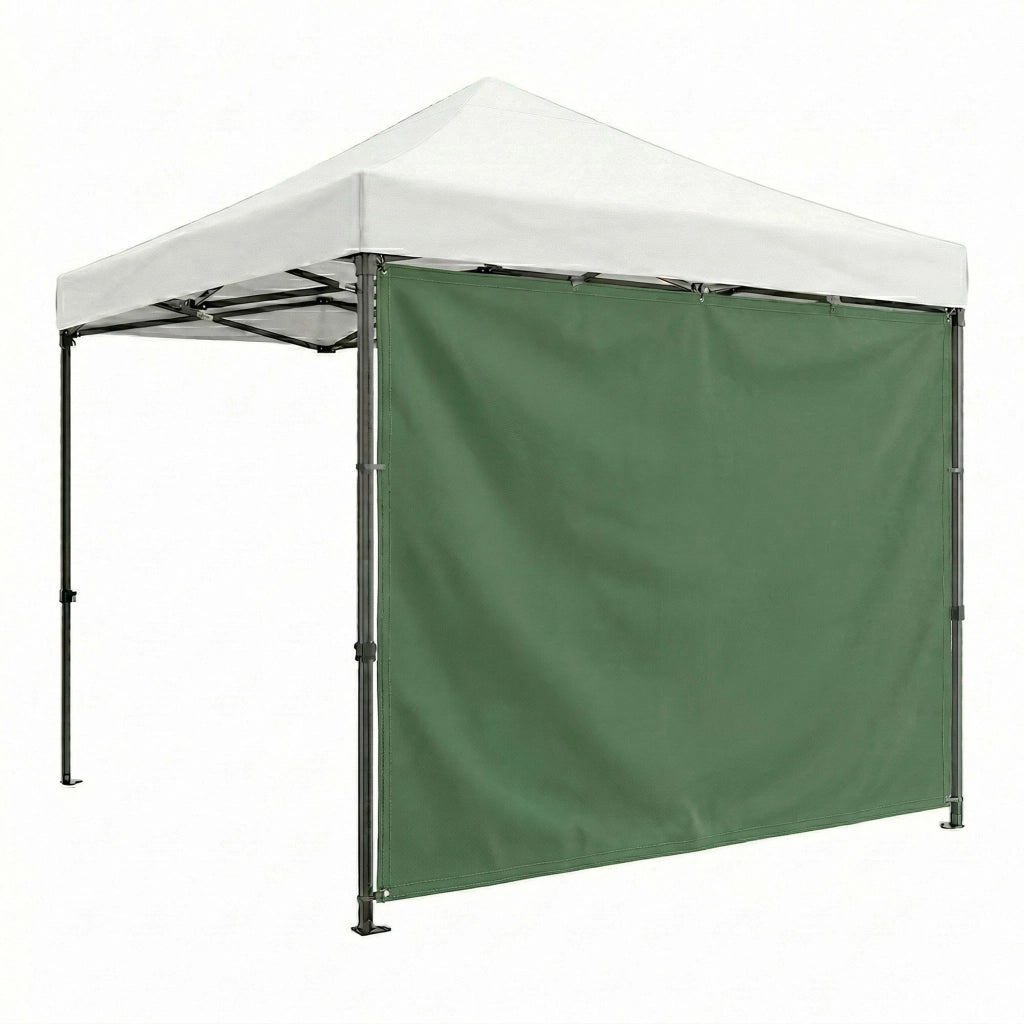 Telo laterale per gazebo da giardino. Telo di ricambio in PVC con velcro. Colore Verde 300X200H cm