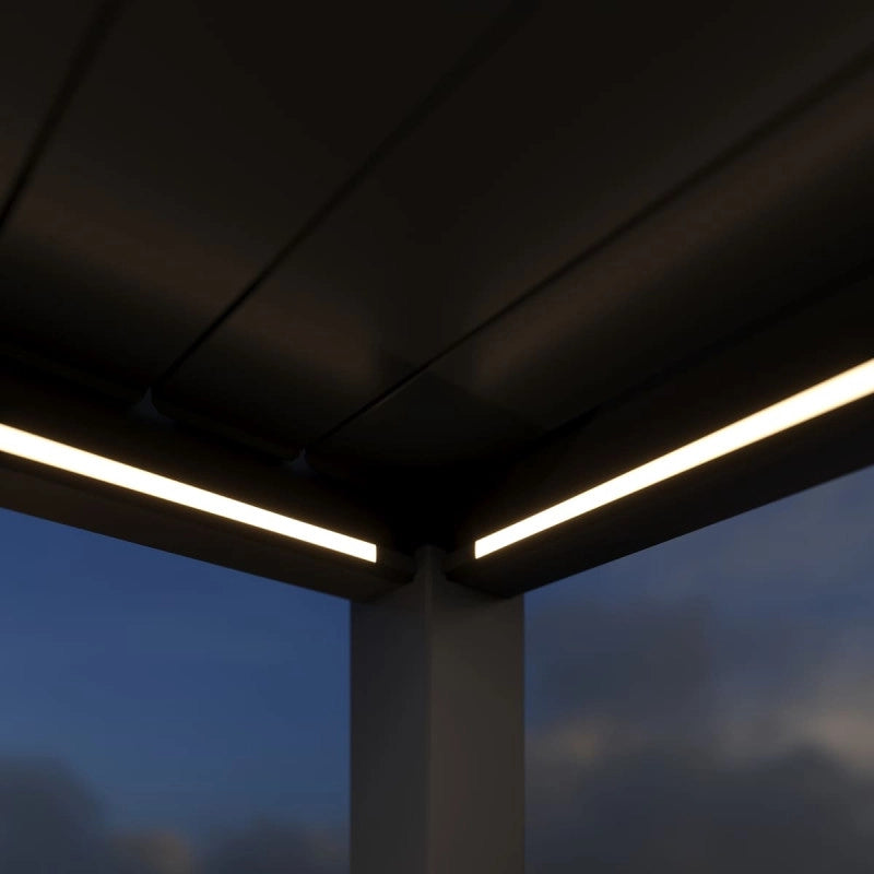 Kit LED pergola bioclimatica autoportante 4x8M