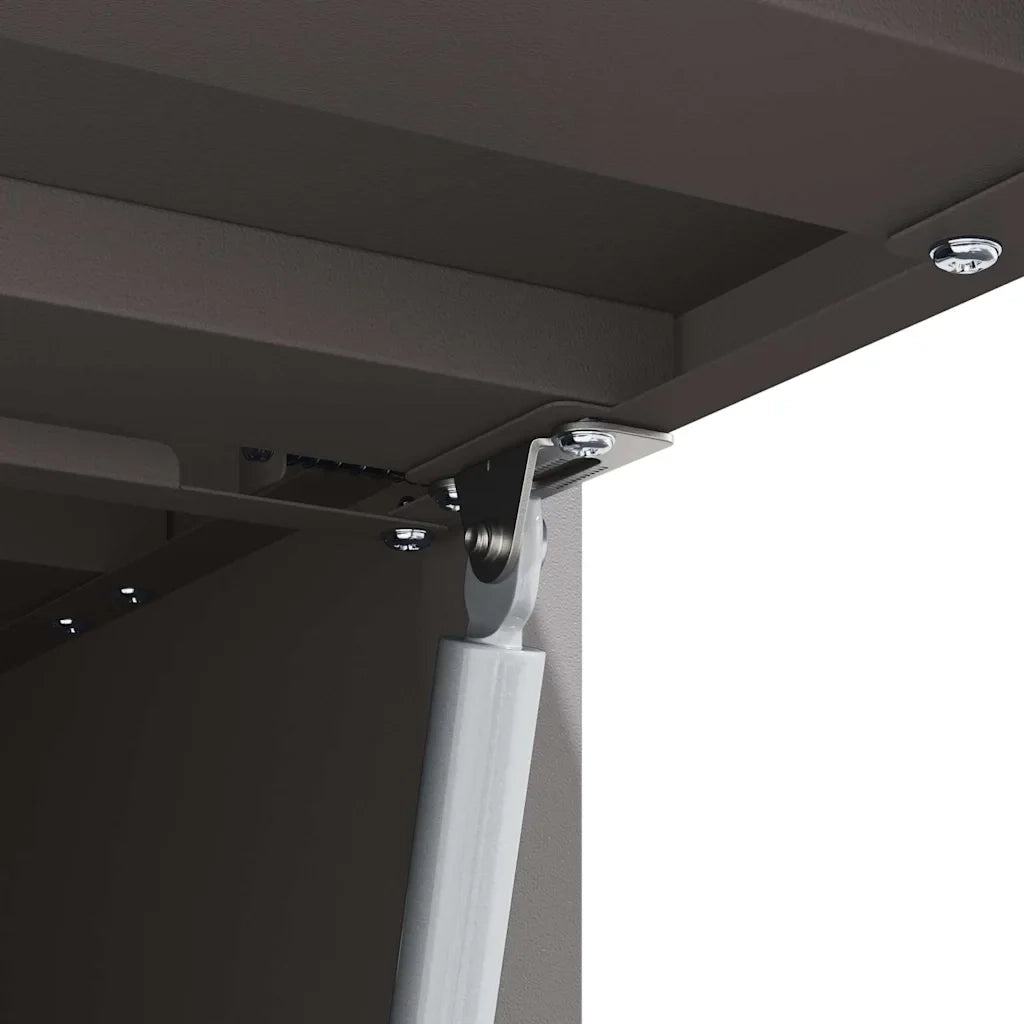 Elegante armadio da garage a parete moderno e funzionale con scomparto verticale 90 x 33 x 35 cm acciaio nero 02_0052845