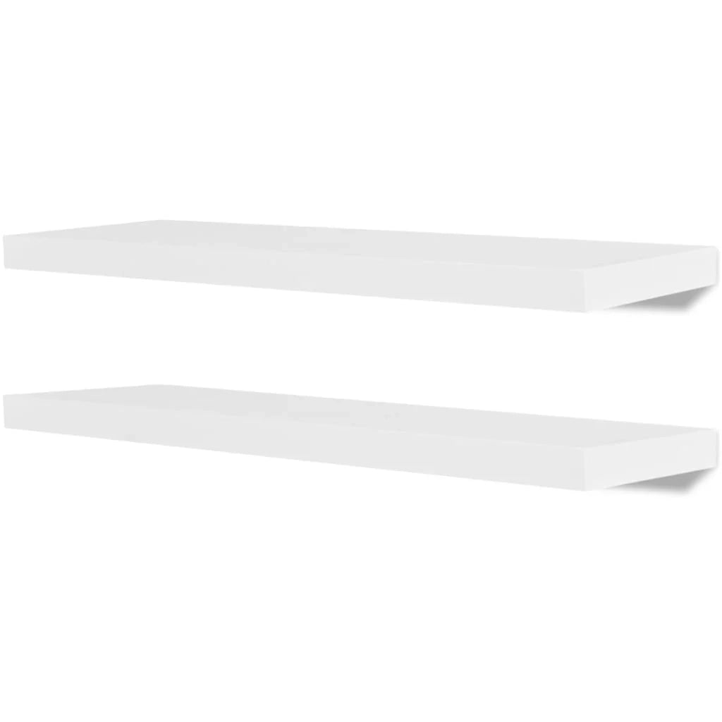 Scaffale/mobiletto/mobiletto da parete di design 4 pezzi bianco 80 cm 2702263