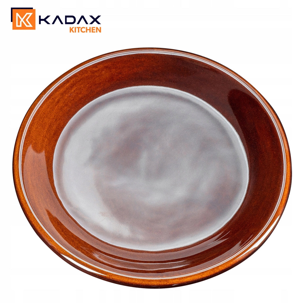 Set di 4 piatti piani KADAX da 24 cm in ceramica.