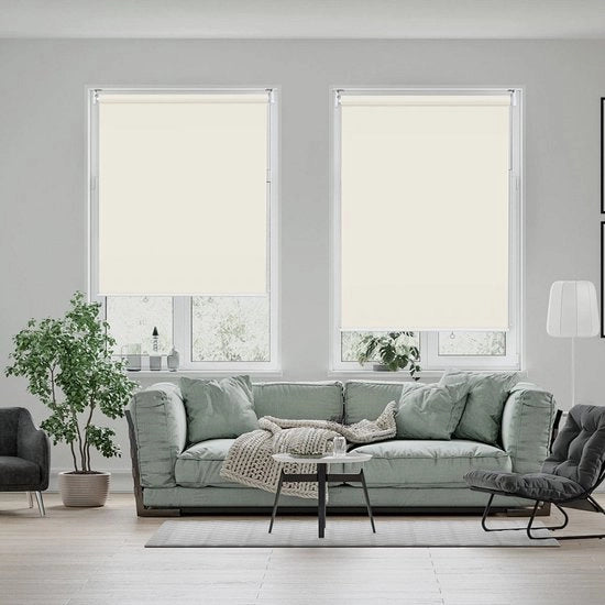 Rollgordino Termo 2 Pezzi - Assorbente - Schermo Solare Verticale - Rollgordino Duraturo Waterresistente - Beige 100 x 140 cm