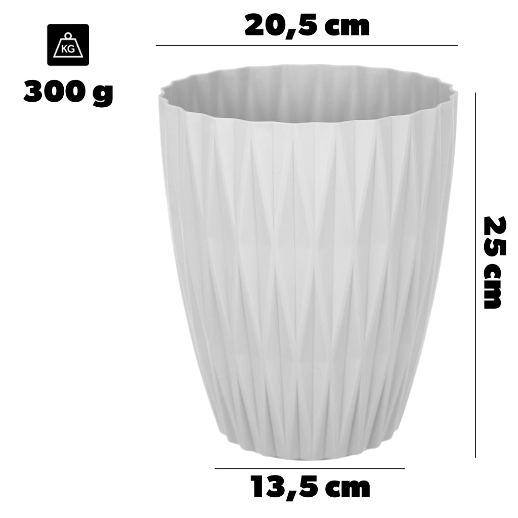 KADAX Doniczka Caro Petit 21 biała 5760-011 K16598