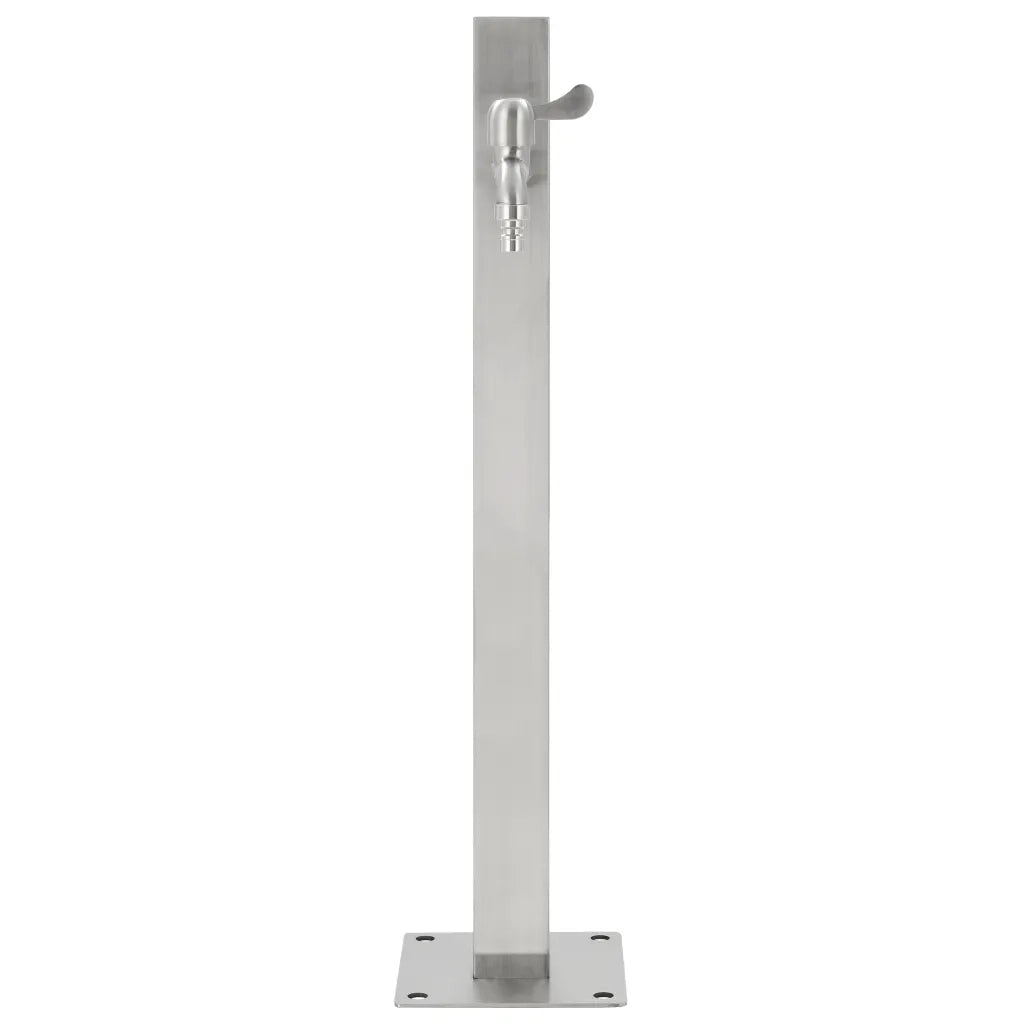Fontanella a Colonna in Acciaio Inossidabile Quadrata 65 cm 45454