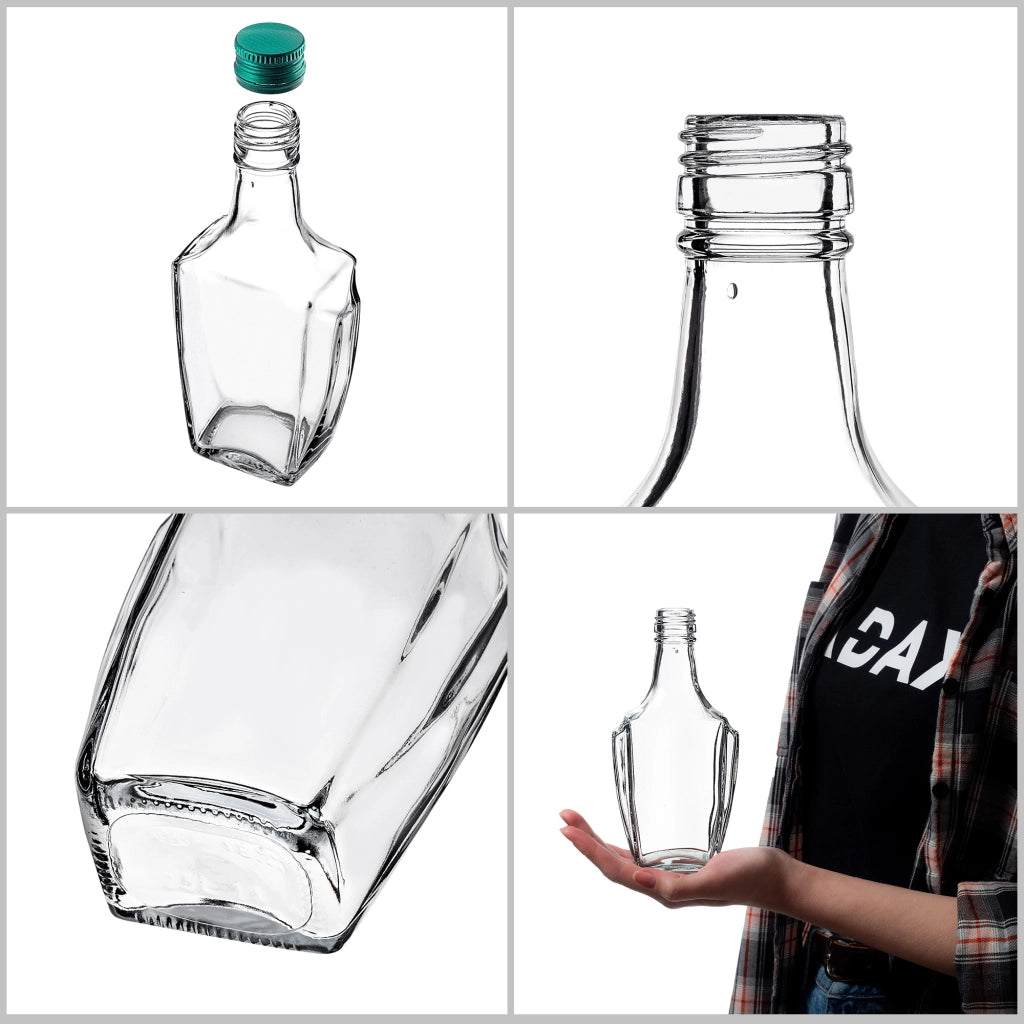 KADAX Bottiglia in Vetro per Tintura 250ml Con Tappo Verde 50pz.