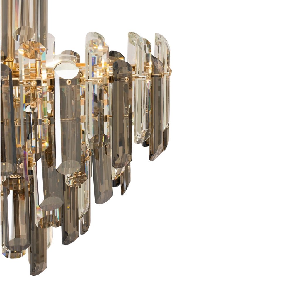 Maytoni Lampadario Contemporaneo Flare 6 luci E14 oro metallo vetro
