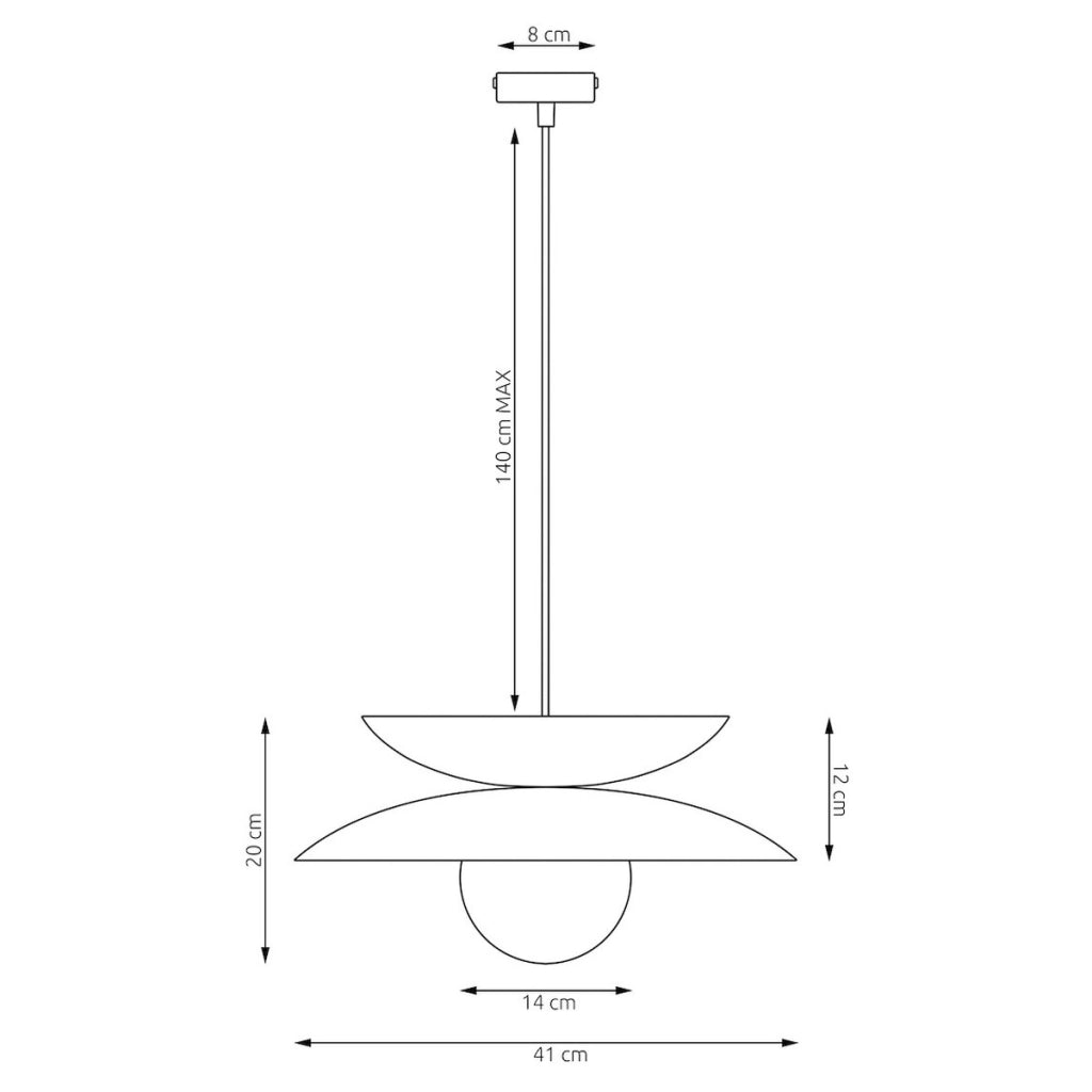 Lampada a sospensione Nagoya in acciaio e vetro bicolore