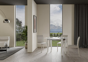 Consolle Allungabile 90x45-90x80 cm in Nobilitato Bianco