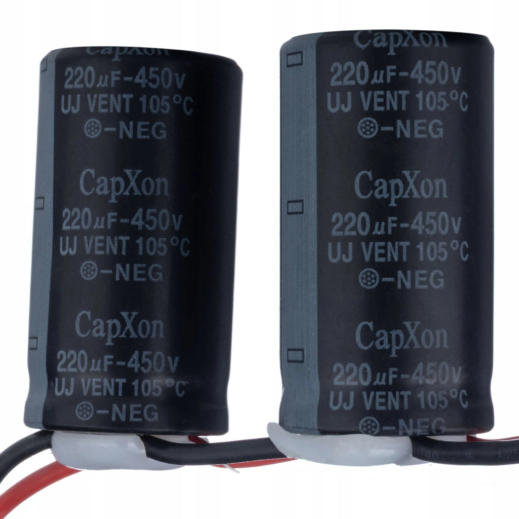 Set di Condensatori Elettrolitici CapXon 220μF 450V – Connessione Parallela | Ø25x46 mm, 105°C