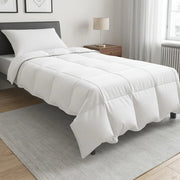 Set Duvet e Cuscino da Letto 2 pz Bianco Fibra di bambù 3431491