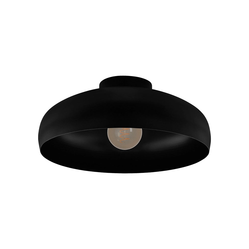 Plafoniera Contemporanea Mogano 1 Luce Acciaio Nero