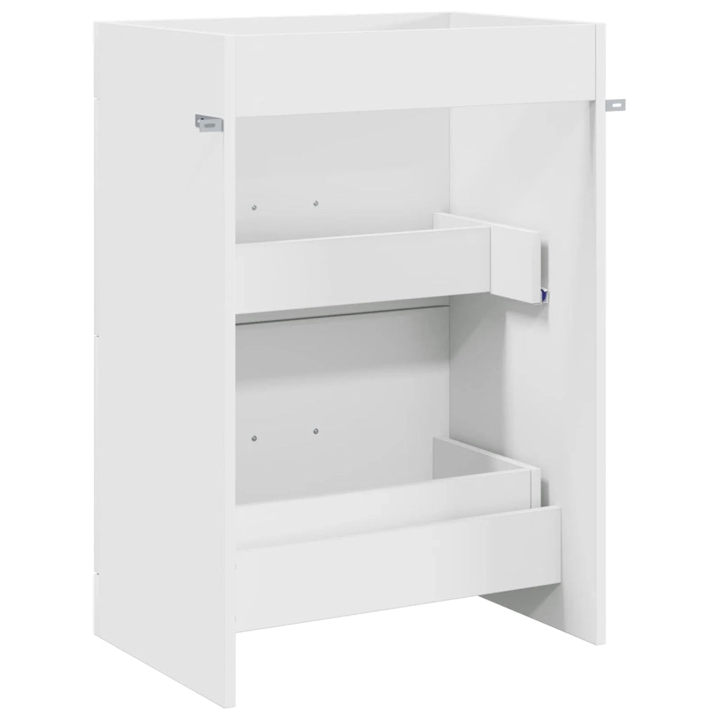 Mobiletto da Bagno Sotto Lavabo Bianco 56 x 37,5 x 81 cm