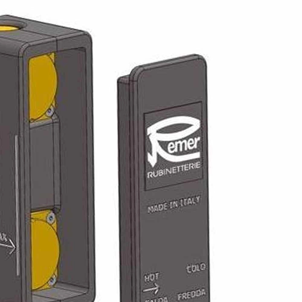 Box incasso per monocomando doccia a 2 vie