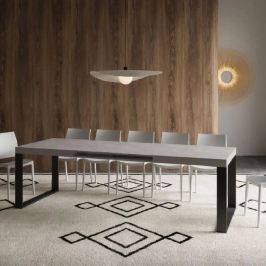 Tavolo allungabile 160/420x90 cm Tecno cashmere gambe antracite