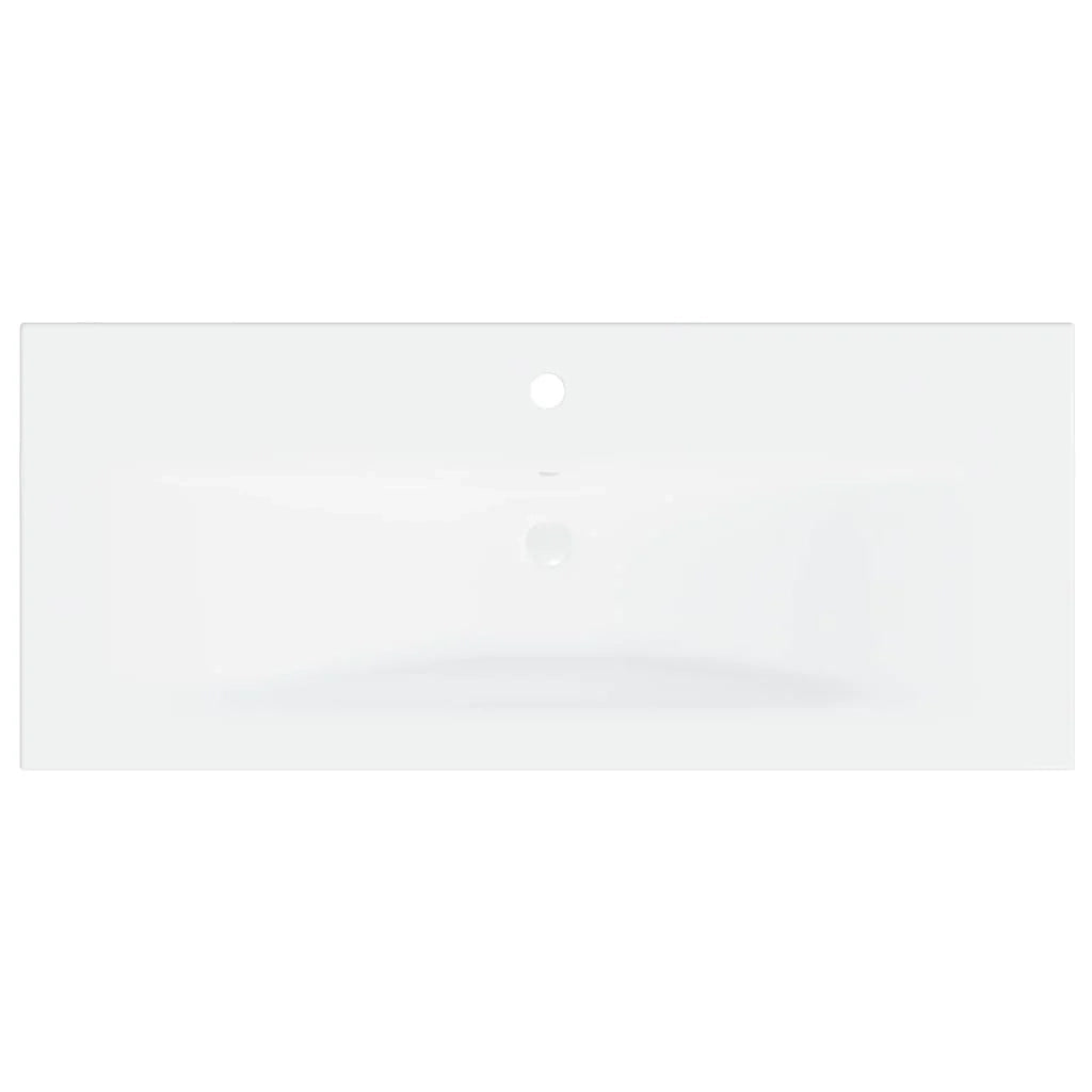 Lavabo da incasso con rubinetto 91 cm ceramica bianca 02_0002798
