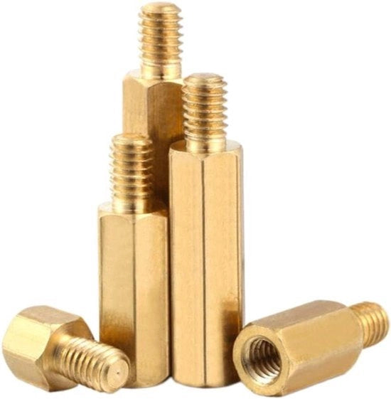 Supporto di allineamento a spaziatura a schermo a vite a 6 facce in rame - 50 pezzi - M2.5 * 16+6mm - testa a un solo lato - compatibile con - modello in rame
