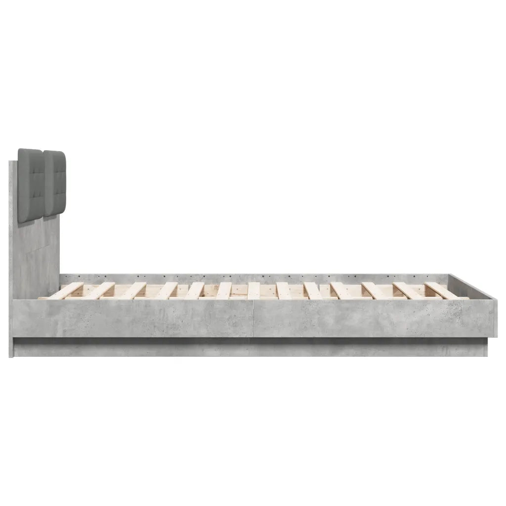Giroletto Testiera Grigio Cemento 120x190 cm Legno Multistrato