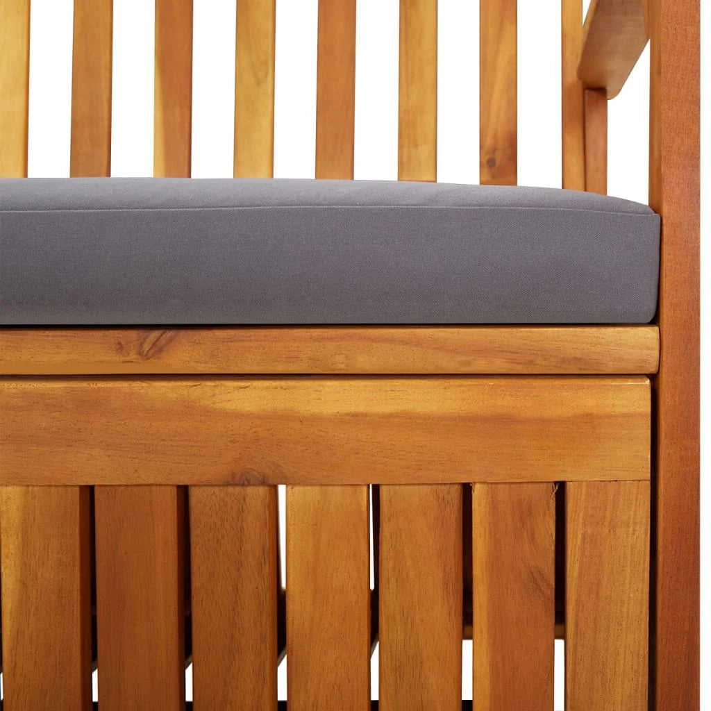 Panca da giardino mobili da esterno per patio panca contenitore da terrazza con cuscino 170 cm legno massello di acacia 02_0011801