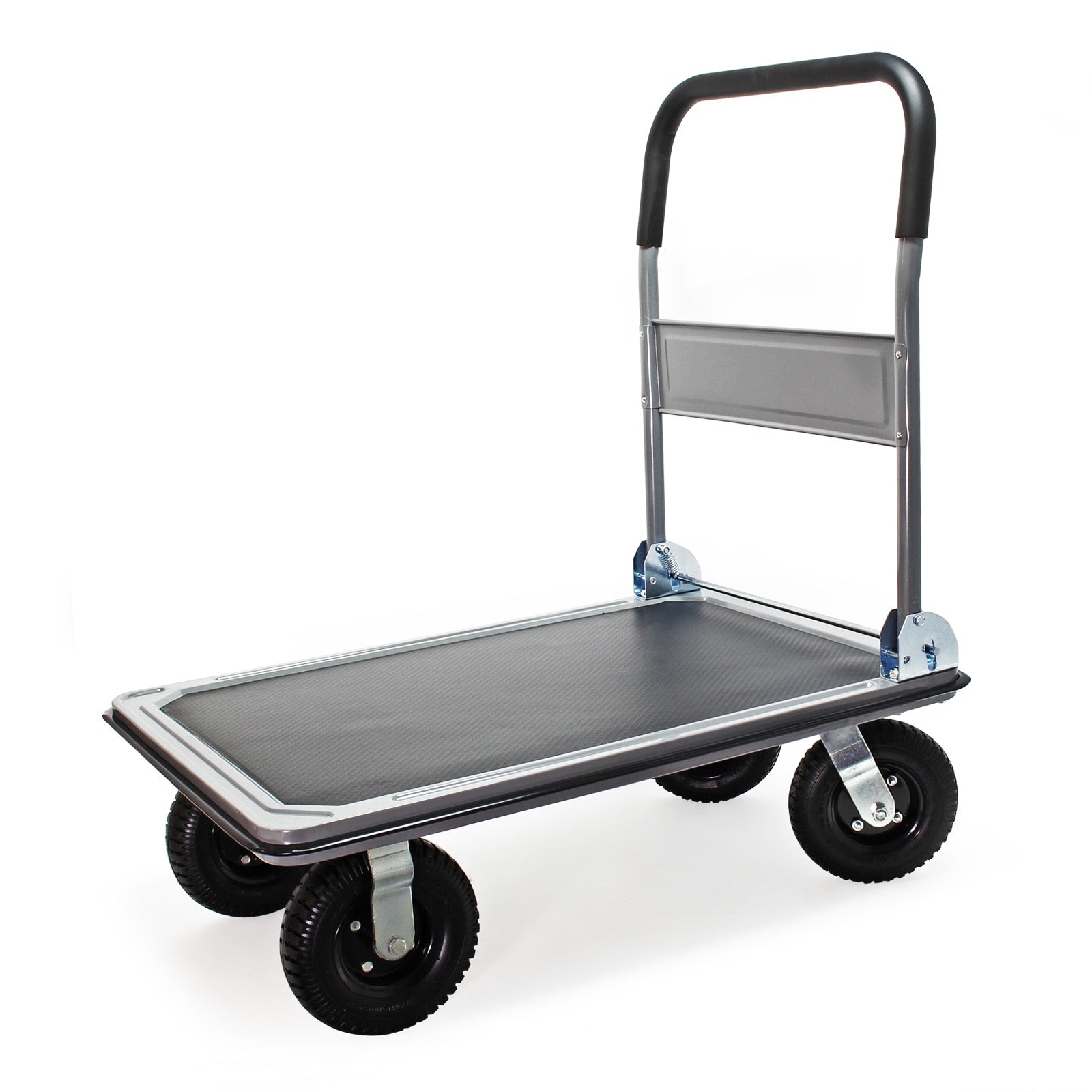 Carrello a pianale fino a 300kg pieghevole con ruote pneumatiche rivestimento antiscivolo
