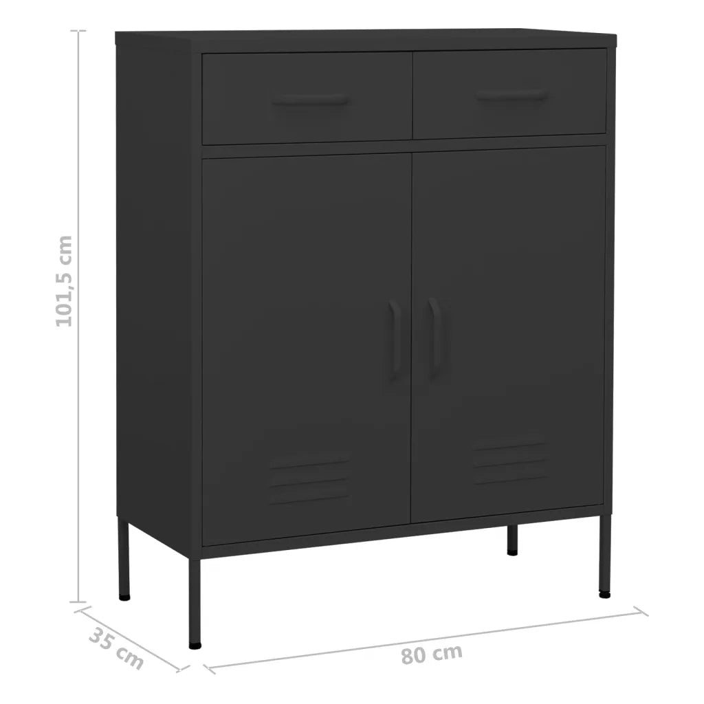 Armadietto Antracite 80x35x101,5 cm in Acciaio cod mxl 42760