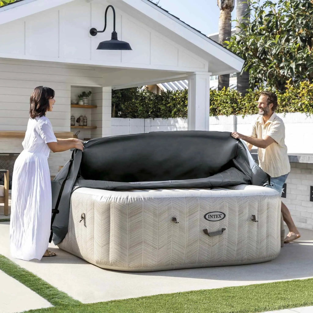 INTEX Copridoccia per Spa  Grigio Scuro 196 x 196 x 72 cm PVC 42035642