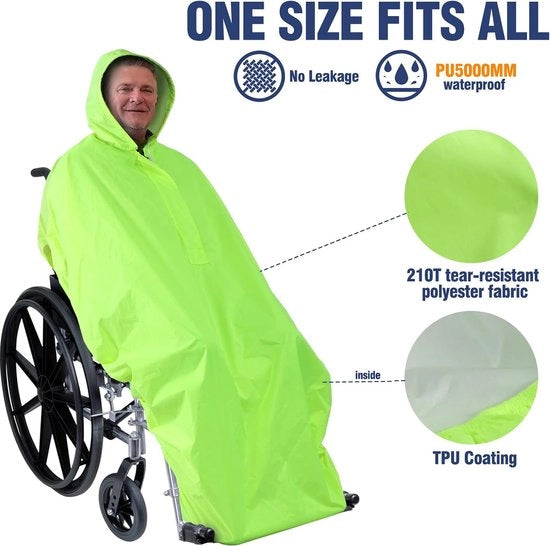 Coperta per sedia a rotelle per calore e comforto - copri sedia a rotelle, copri piedi per sedia a rotelle, copri sedia a rotelle con imbottitura calda per utenti di sedia a rotelle, poncho per sedia a rotelle